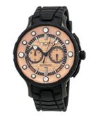 Limited Edition Rubber-strap Watch, Black/rose Golden
