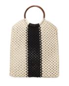 Veronica Ring-handle Macrame Tote Bag