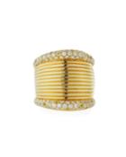 18k Gold Wide Diamond &