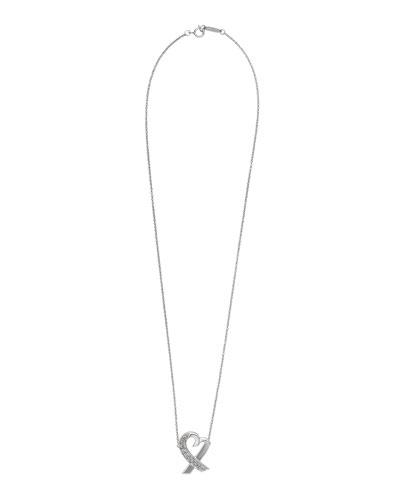 18k Paloma Picasso Loving Heart Diamond Pendant Necklace