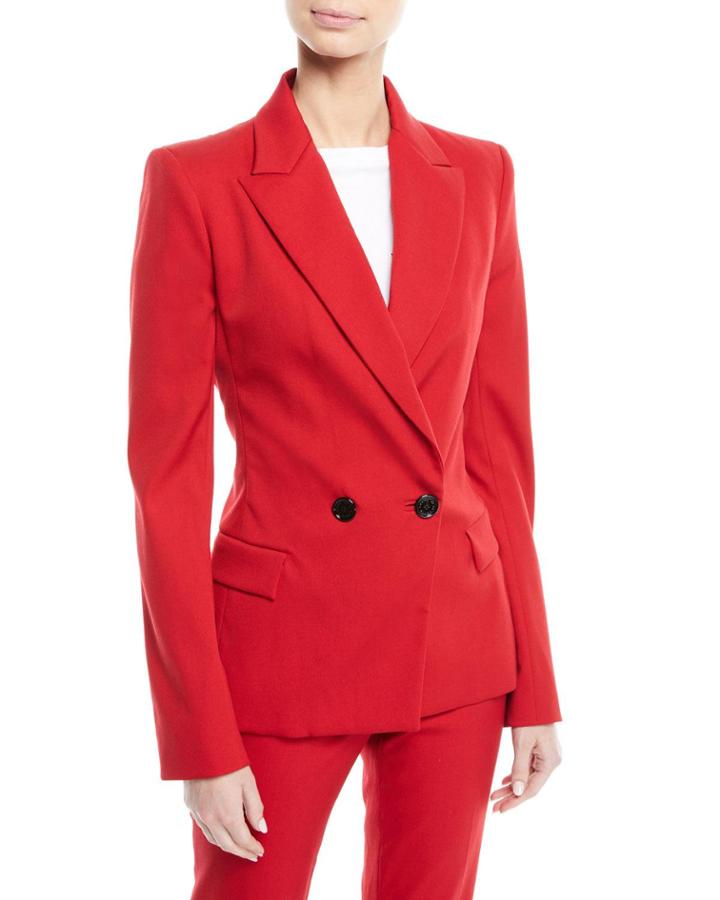 Double-breasted Stretch-wool Jacket