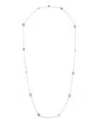 Long 10 Pearl-station Necklace