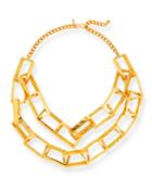 Short Gold-plated Box Chain Necklace