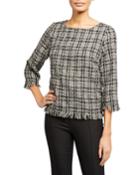 Grid Fringe Tweed Popover
