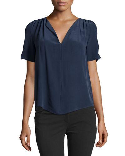 Amone Short-sleeve Crepe Top
