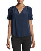 Amone Short-sleeve Crepe Top