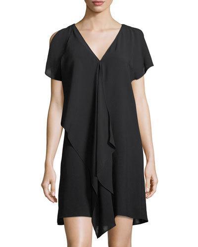 Asymmetric Cold-shoulder Dress