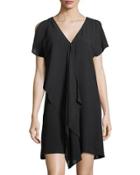 Asymmetric Cold-shoulder Dress
