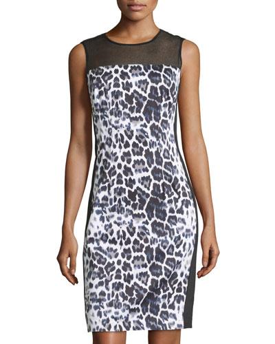 Leopard-print Dress, Cocoa