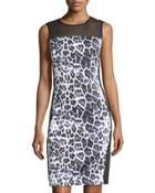 Leopard-print Dress, Cocoa