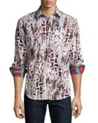 Pacific Storm Printed Poplin