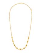 24k Small Cocoon Front Station Necklace