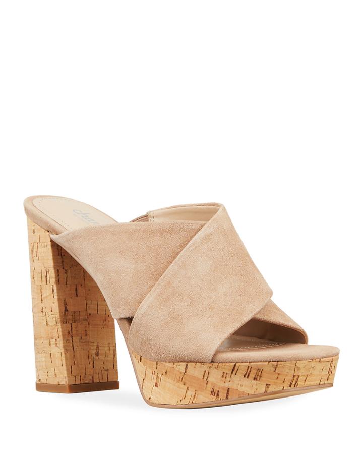 Illy Cork Wedge Slide Espadrilles