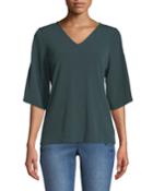 Beaded-ladder Flare-sleeve Tee