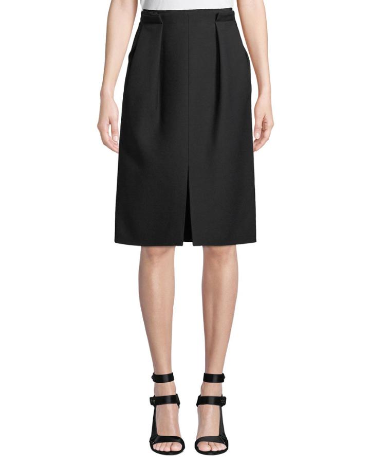 Slim-fit Pleated Pencil