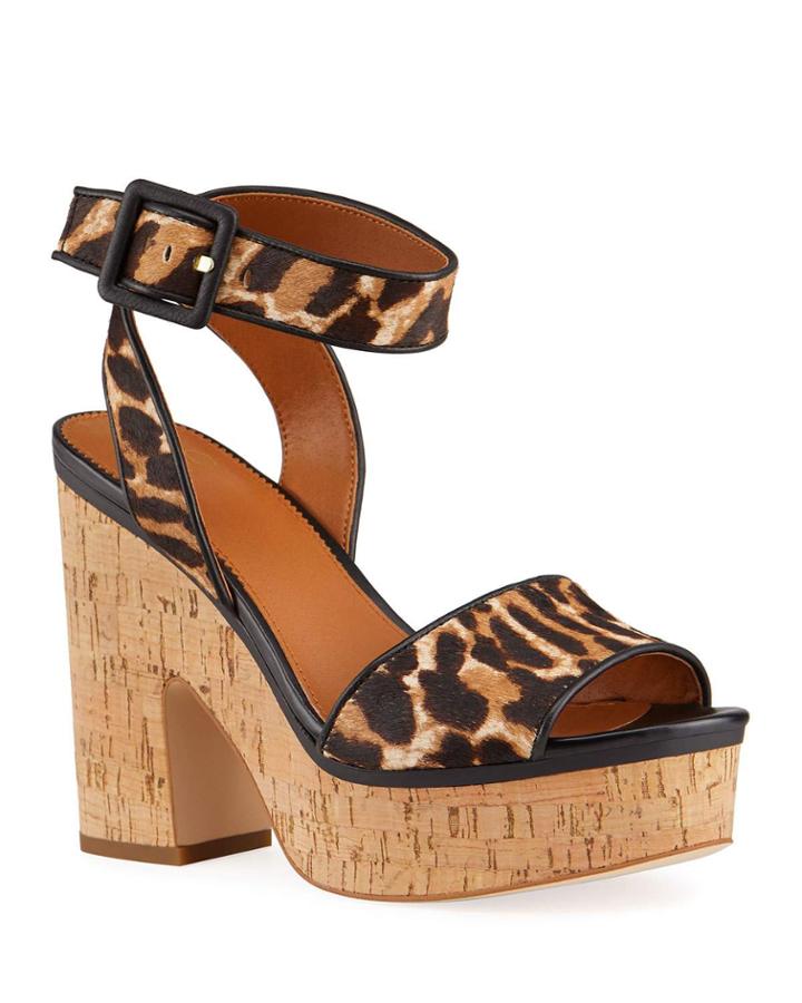 Cheetah-print Fur Platform Espadrilles
