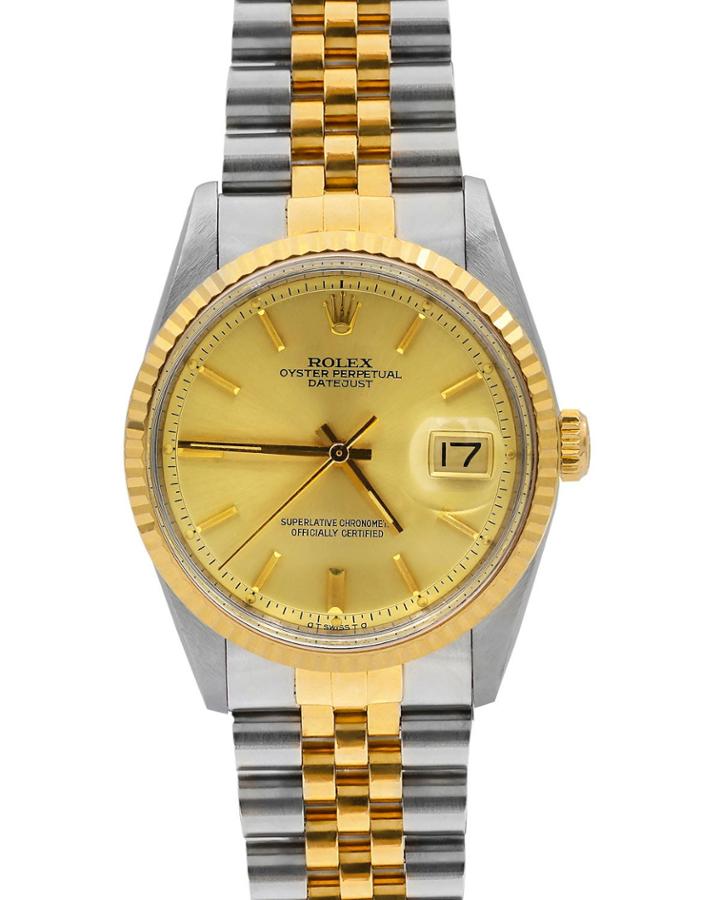 Pre-owned Men's 36mm Datejust Watch W/ 18k Gold