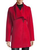 Shawl-collar Wool-blend Coat
