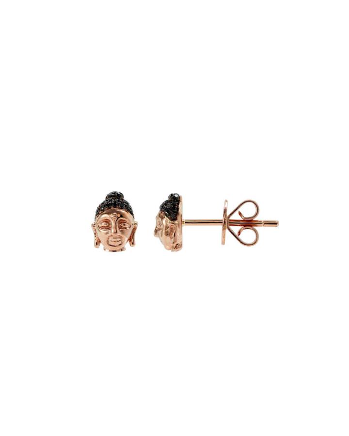 14k Rose Gold Pave Diamond Buddha