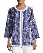 Allover Printed Knit Jacket,