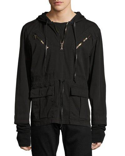 Mason Pullover Hooded Jacket, Black