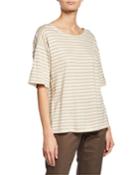 Striped Drop-shoulder Tee