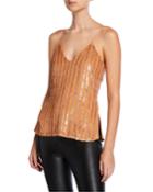 Sequined V-neck