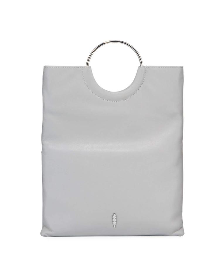 Mabel Ring Fold-over Leather Clutch Bag