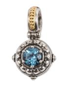 Round Blue Topaz Pendant
