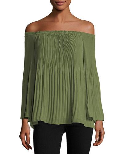 Off-the-shoulder Georgette Blouse