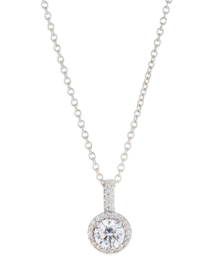 Antiqued Cz Pendant Necklace