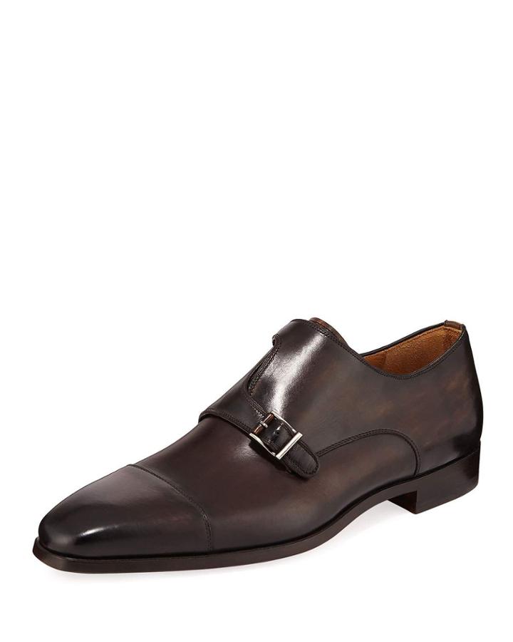 Men's Jaime Calf Leather Cross-monk Dress