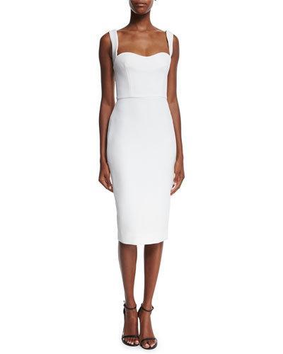 Sleeveless Sweetheart-neck Dress