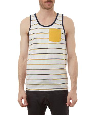 Men's Striped Tank Top With Pocket