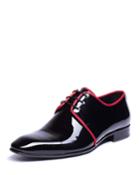 Men's Patent Leather Cap-toe Dress