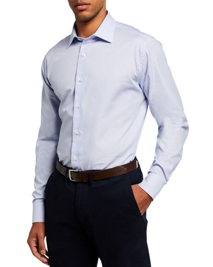 Men's Modern Fit Micro-stripe