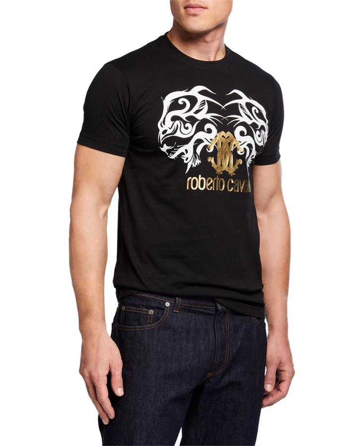 Men's Two-tone Logo Graphic Cotton Tee