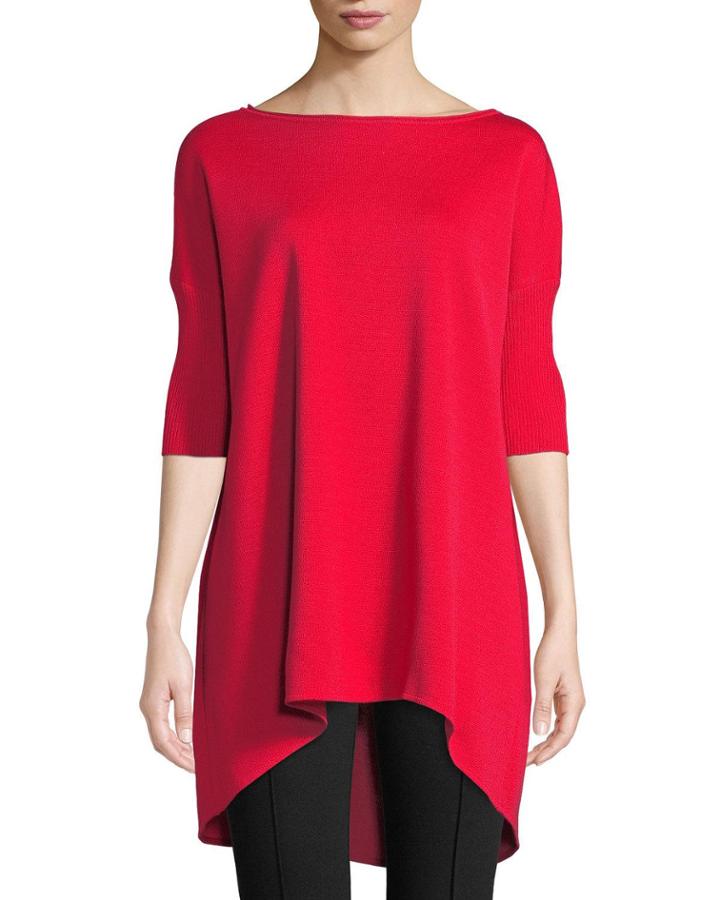 Wool-blend Dolman-sleeve Tunic