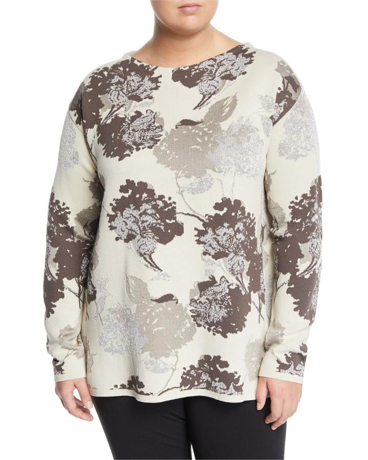 Floral Jacquard Sweater,