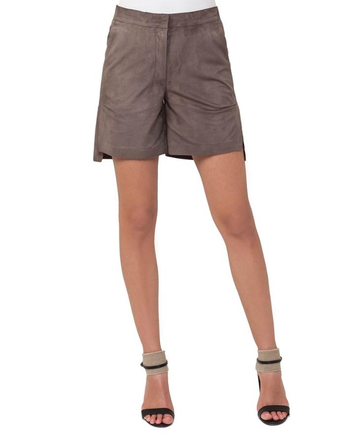 Nubuck Leather Bermuda