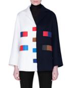 Colorama Cashmere Patchwork Kimono-sleeve Jacket