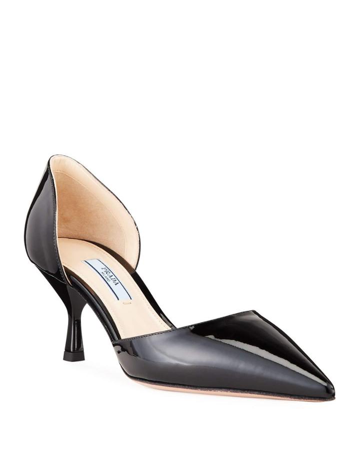 Patent Leather Pedestal-heel Pumps