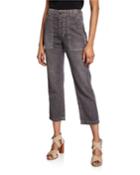 Army Cropped High-rise Pants