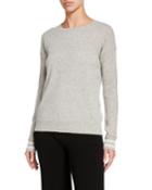 Cashmere Drop-shoulder Crewneck Sweater With