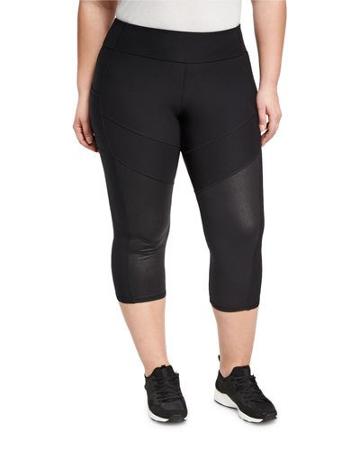 Blocked Panel Performance Capri, Black Pattern,