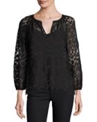 Avery Lace Blouse, Black