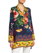 Maisi Floral Printed Button Tunic