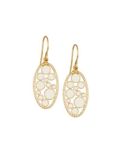 Bollicine 18k Yellow Gold Enameled Small Drop Earrings