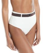 Josephine Belted High-waist Swim Bikini Bottoms