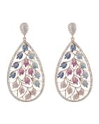 Spring Fever Pave Leaf Drop Earrings